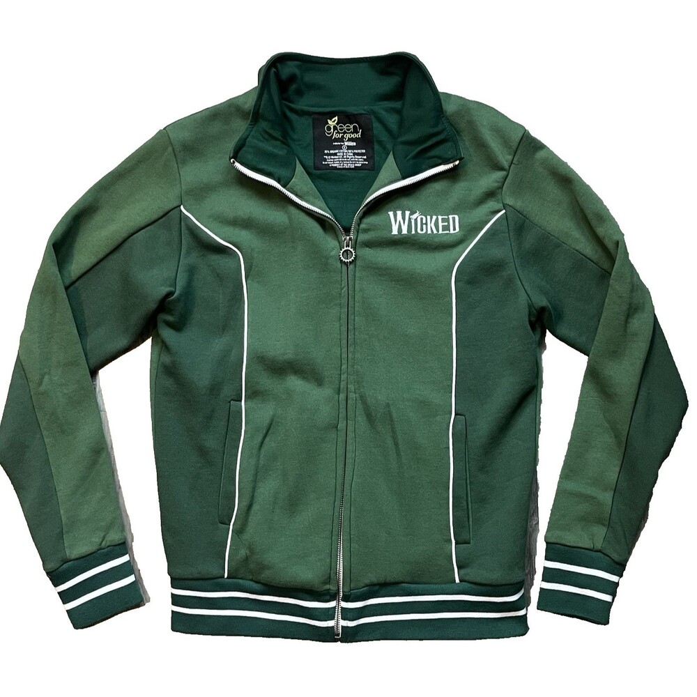 Wicked the Broadway Musical Green for Good Green Jacket Women's Size S Full Zip